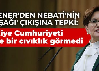 Akşener’den Nebati’nin ‘alaşağı’ çıkışına tepki: Türkiye Cumhuriyeti böyle bir cıvıklık görmedi