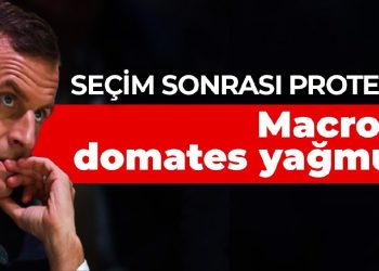 Seçim sonrası protesto: Macron’a domates yağmuru