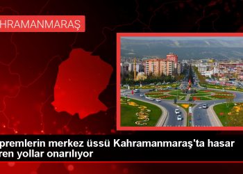 Kahramanmaraş’ta deprem sonrası yollar onarılıyor